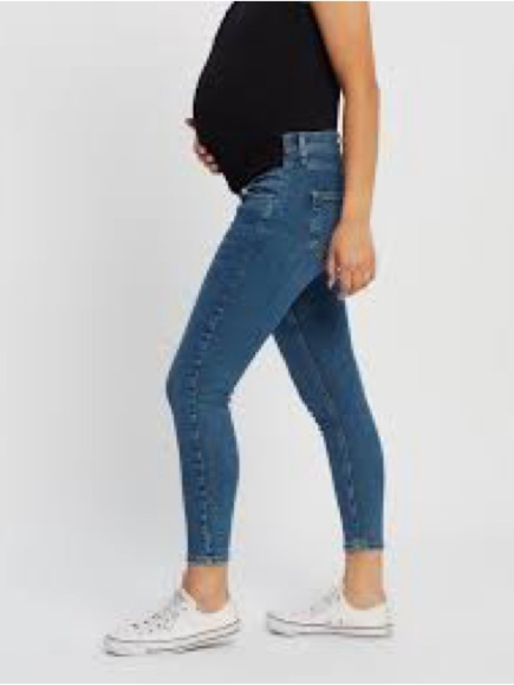 Topshop Jamie Maternity Skinny Jeans in Mid Blue 30